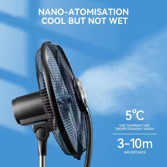 iSolfan Mist Emitting Fan Factory Direct Sale Black Mist Fan Floor Fan
