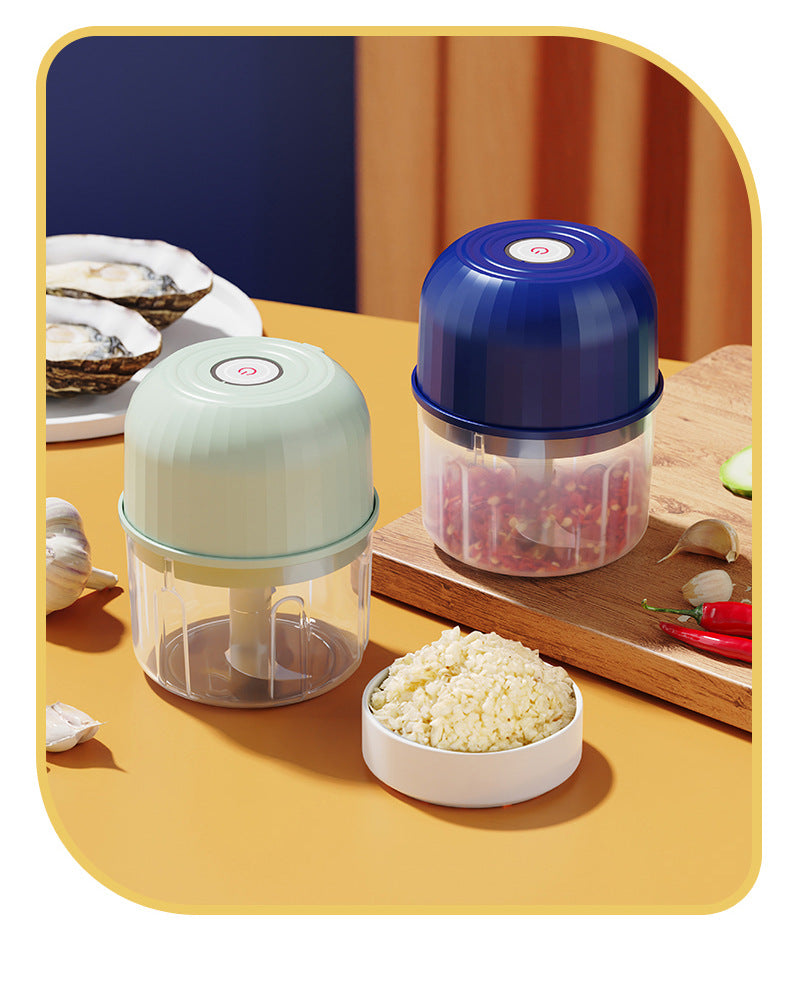Mini Electric Garlic Herb Fruit Veg Masher Household Wireless Portable Baby Food Processor Kitchen Multifunctional Meat Grinder Garlic Chopper