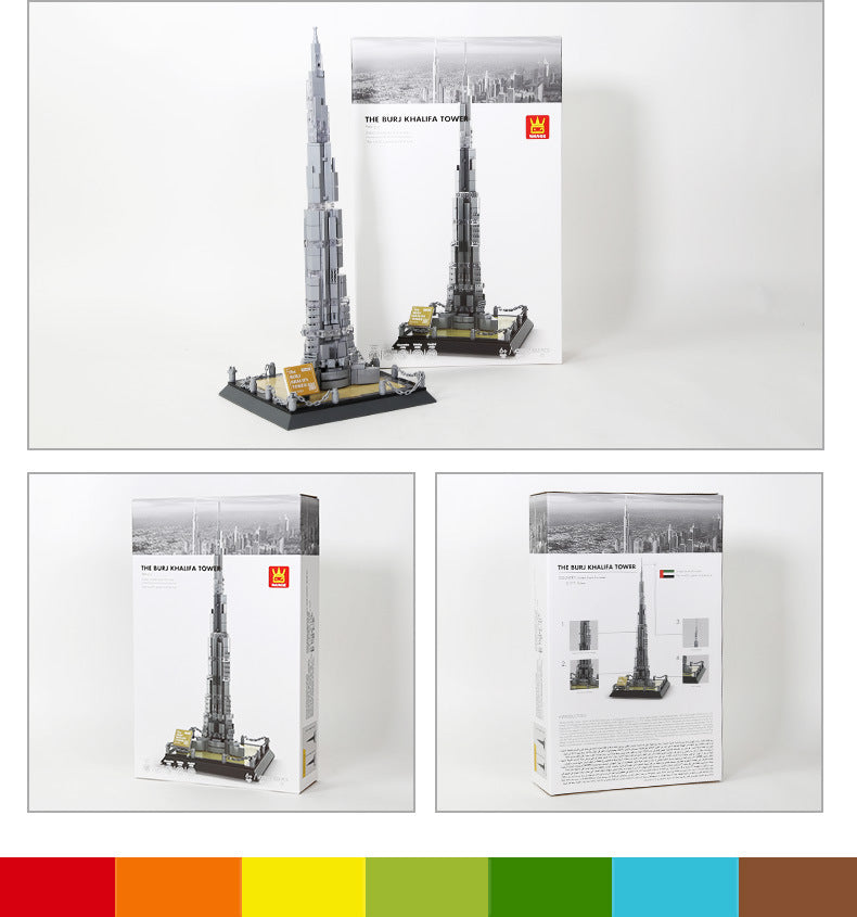 Burj Khalifa, Dubai, United Arab Emirates, Small Particle Building Blocks, Educational Toys