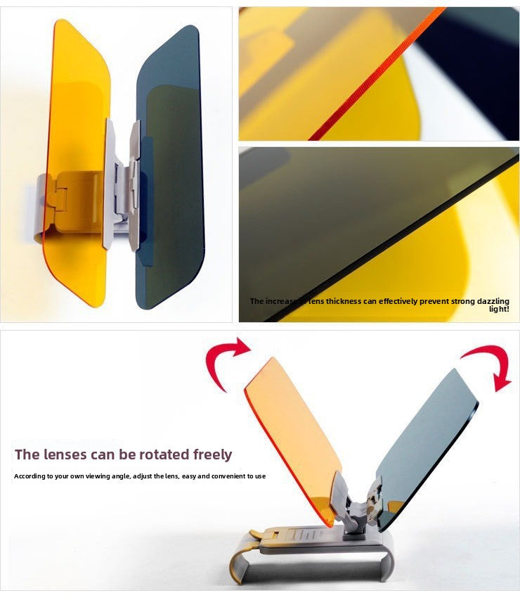 Car Day and Night Anti-Glare Mirror Car Sun Visor Night Vision Goggles Anti-Glare Anti-Strong Light Driver