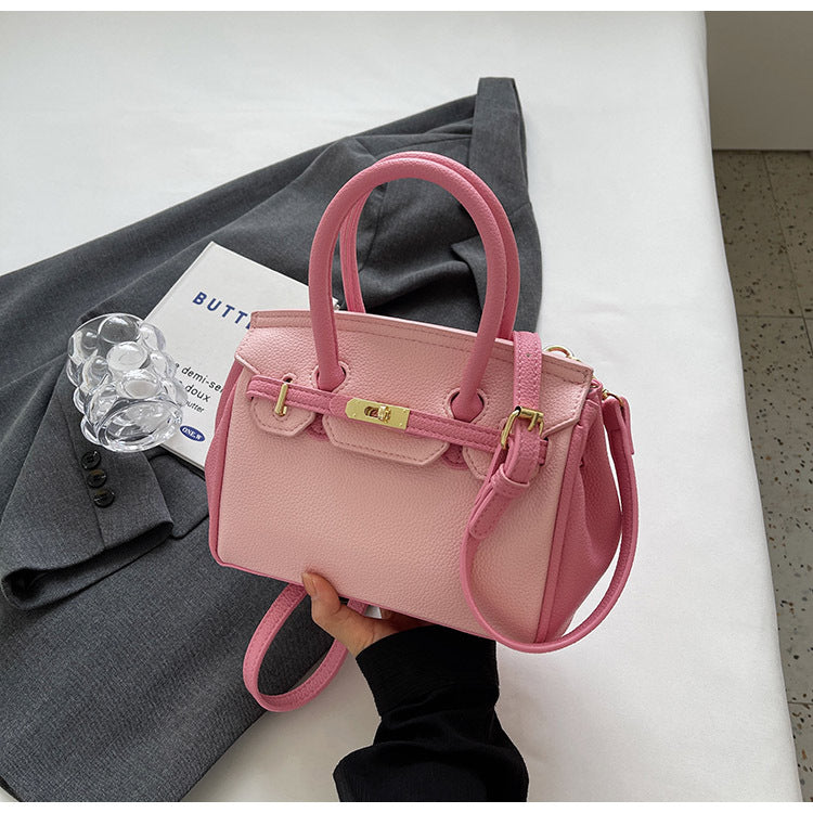 Block Platinum Small Square Handbag for Women