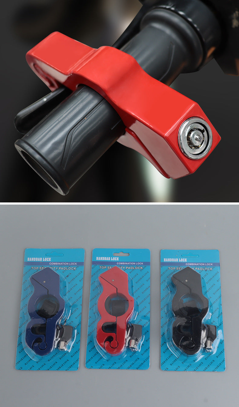 motorcycle and electric vehicle handlebar locks Aluminum Alloy Throttle Lock Head Handle Brake Lock Factory