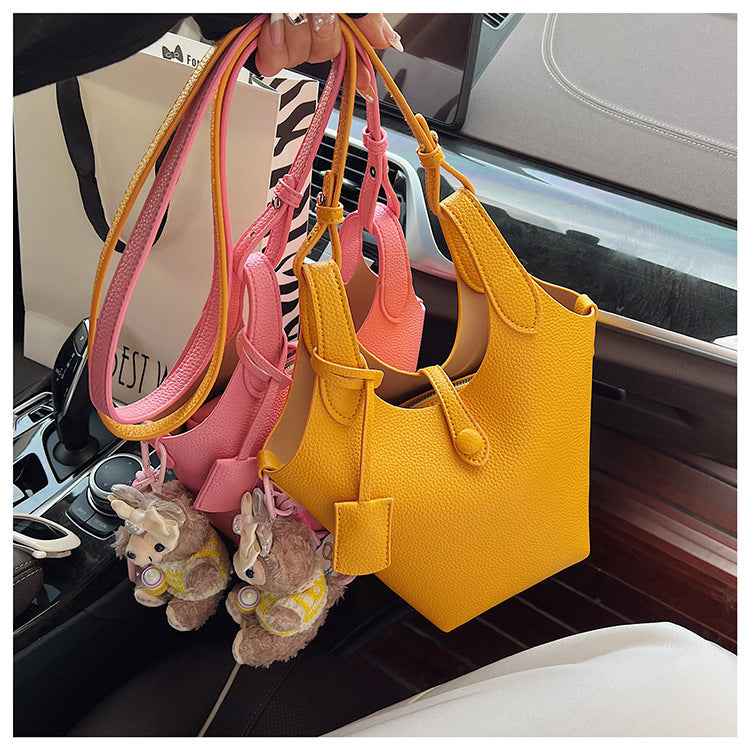 Niche Design Sense Simple Commuting Versatile Bucket Bag