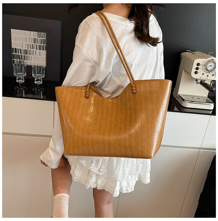 Shoulder Bag One Size Women's Bag Zipper PU 2025 Autumn Tote Bag