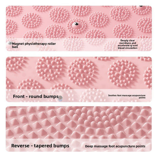Silicone Acupressure Mat Double-Sided Foot Massage Pad with Magnetic Therapy for Home Use, Thickened Ultra Slow Running Meridian Running Mat Foot Massage Mat