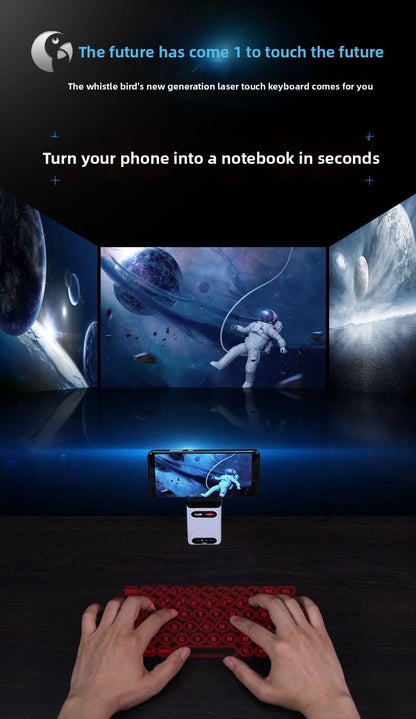 Bluetooth Laser Projection Keyboard + Mouse (Set) + Phone Stand + Power Bank Creative Gift