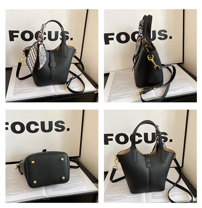 One Size Bucket Bag Vegetable Basket Bag Women's Bag PU