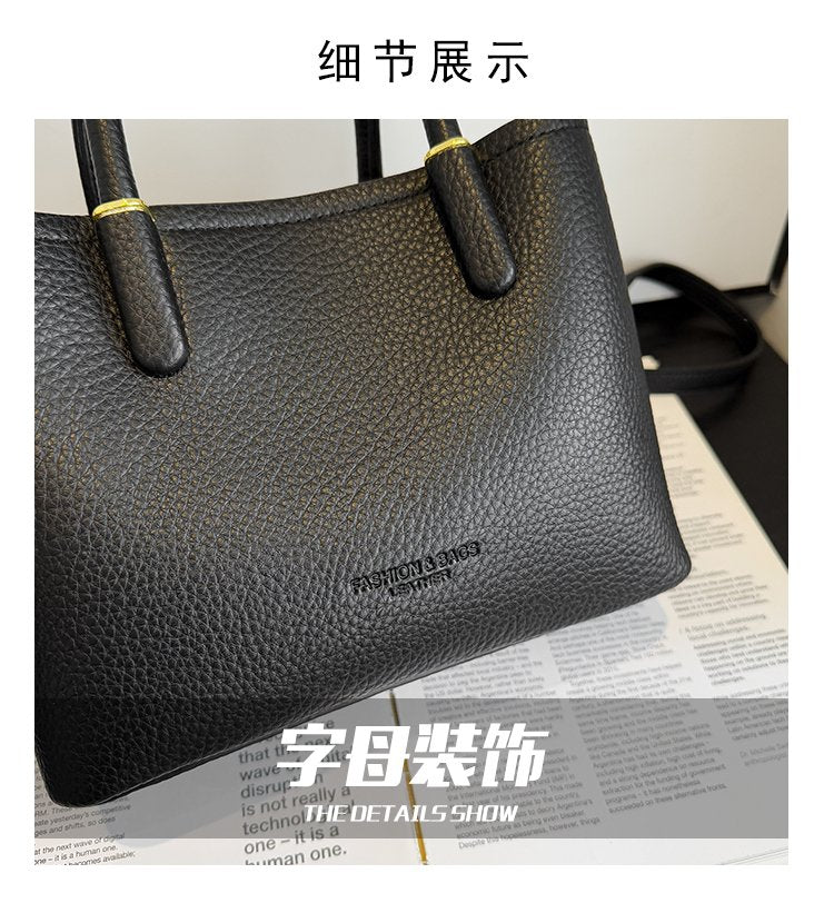 Single Shoulder Bag with Stitching, Single Shoulder Crossbody Handbag for Women, Zipper PU