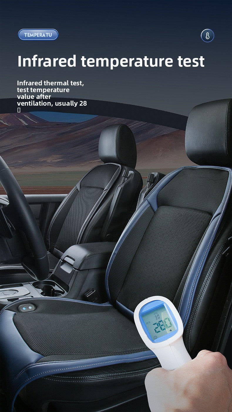 Summer Car Ventilation Seat Cushion Cooling Seat Pad Summer Cool Air Breathable Heat Dissipation Cooling Pad Truck Backrest with Fan