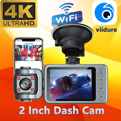 4K New Model Dash Cam Three-Lens Reversing Image WIFI In-Car Driving CARDVR