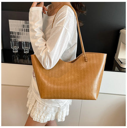 Shoulder Bag One Size Women's Bag Zipper PU 2025 Autumn Tote Bag