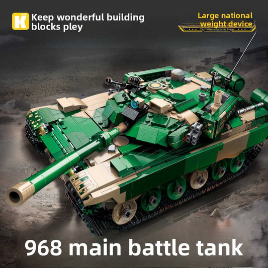Wonderful Enlightenment Military Building Blocks22021Great Power Heavy Equipment96B Main battle tank small particle assembly big toy for boys