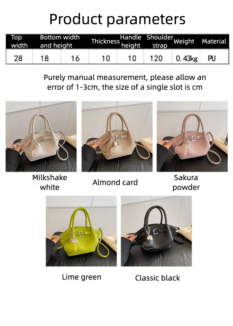Zipper Tote Bag Women's Bag PU2025 Spring One Size Crossbody Handbag