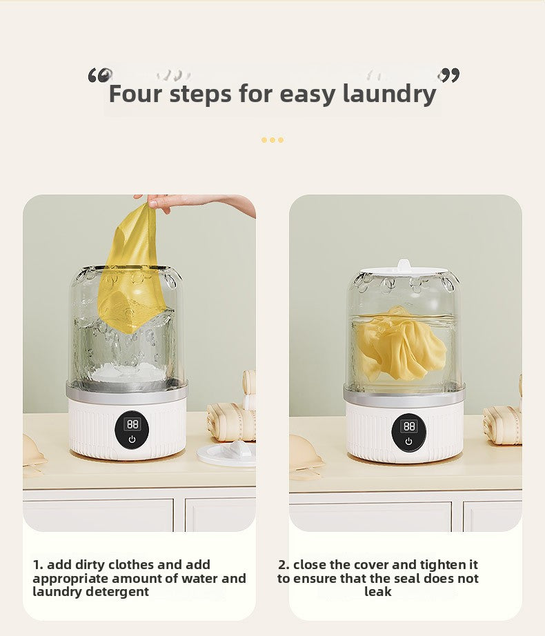 Mini Small Washing Machine Blue Light Sterilization Portable Baby and Mother Underwear Socks Panties Professional Underwear Laundry Cup