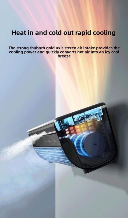 Aiden Kitchen Air Conditioner2025New Model Cooling Wall-Mounted Fan High Wind Power Rechargeable Fan for Home Use with Remote Control