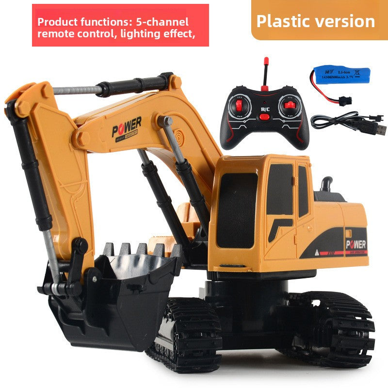 Children's Electric Toy Light and Sound Engineering Vehicle1:20Track Alloy Remote Control Excavator Model
