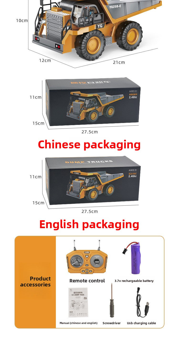 Children's Electric Toy Light and Sound Engineering Vehicle1:20Track Alloy Remote Control Excavator Model