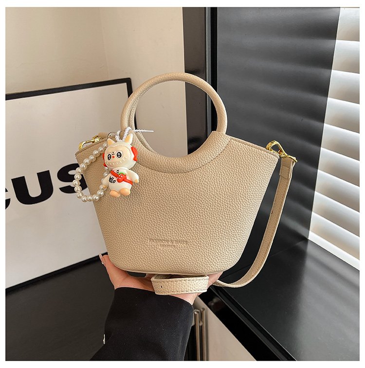 Bucket Bag One Size 2025 Spring Shoulder Bag Zipper PU Women's Bag