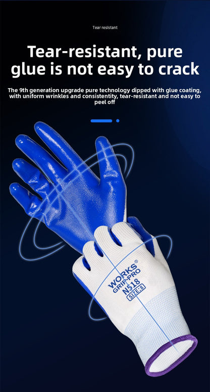 FOR WHOLE SALE ONLY PRICE ON REQUEST                     Nitrile Rubber Coated Labor Protection Gloves for Construction Site Work, Thickened, Wear-resistant, Odorless, Breathable Nylon Latex Work Gloves