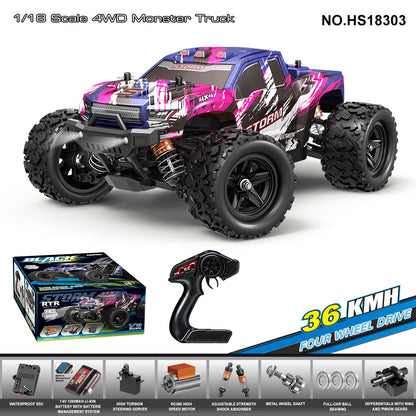 Cross-Border1/18Brushed High-Speed Four-Wheel Drive2.4G Full Scale Professional RC Remote Control Competitive Climbing Off-Road Big Wheel