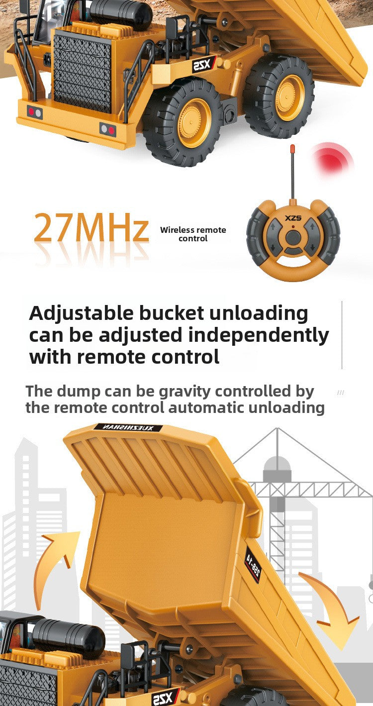 Children's Electric Toy Light and Sound Engineering Vehicle1:20Track Alloy Remote Control Excavator Model