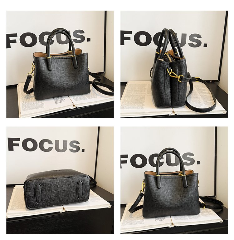 Single Shoulder Bag with Stitching, Single Shoulder Crossbody Handbag for Women, Zipper PU