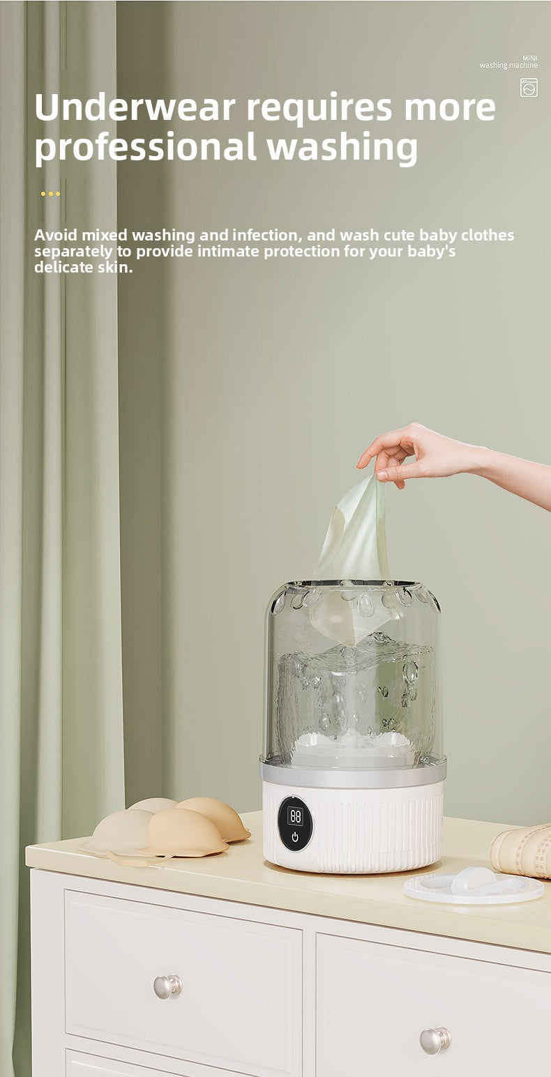 Mini Small Washing Machine Blue Light Sterilization Portable Baby and Mother Underwear Socks Panties Professional Underwear Laundry Cup