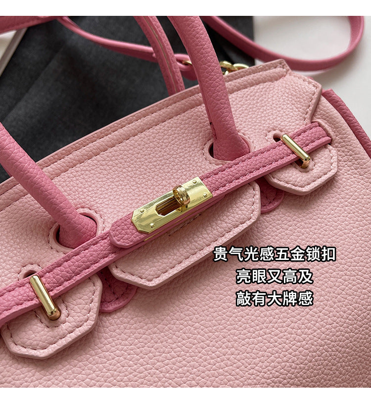 Block Platinum Small Square Handbag for Women