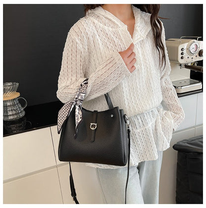 Magnetic Buckle Shoulder Bag Women's Bag 2025 Spring Tote Bag PU One Size