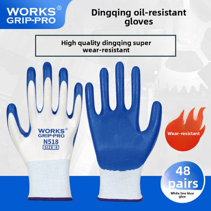 FOR WHOLE SALE ONLY PRICE ON REQUEST                     Nitrile Rubber Coated Labor Protection Gloves for Construction Site Work, Thickened, Wear-resistant, Odorless, Breathable Nylon Latex Work Gloves