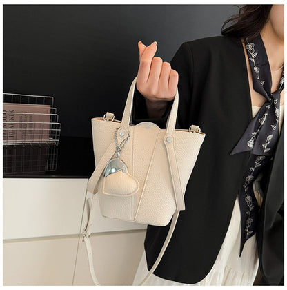 Single Shoulder Bucket Bag PU Zipper 2025 Spring Women's Bag One Size