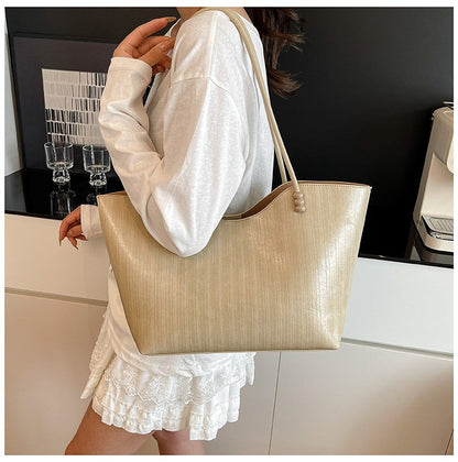 Shoulder Bag One Size Women's Bag Zipper PU 2025 Autumn Tote Bag