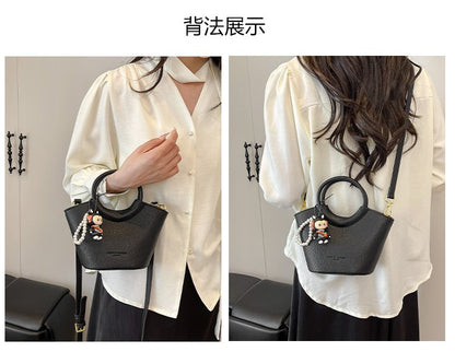 Bucket Bag One Size 2025 Spring Shoulder Bag Zipper PU Women's Bag