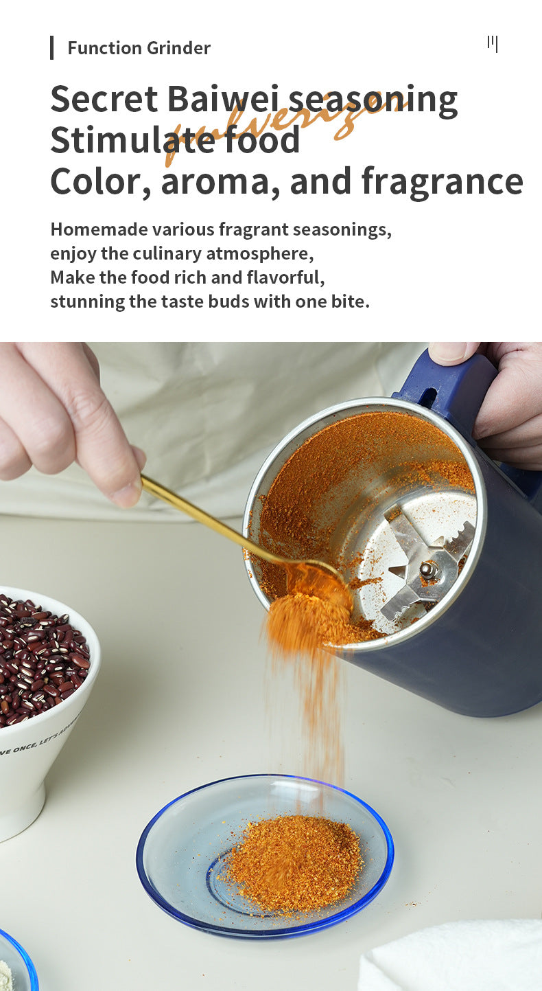 Large Capacity Grinder Household Small Coffee Bean Grinding Cup Grains and Herbs Electric Powder Grinder