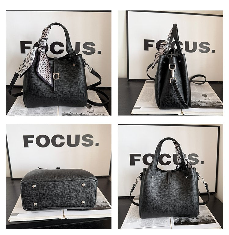 Magnetic Buckle Shoulder Bag Women's Bag 2025 Spring Tote Bag PU One Size