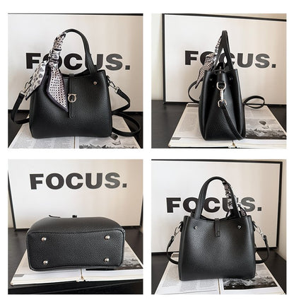 Magnetic Buckle Shoulder Bag Women's Bag 2025 Spring Tote Bag PU One Size