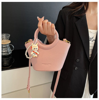 Bucket Bag One Size 2025 Spring Shoulder Bag Zipper PU Women's Bag