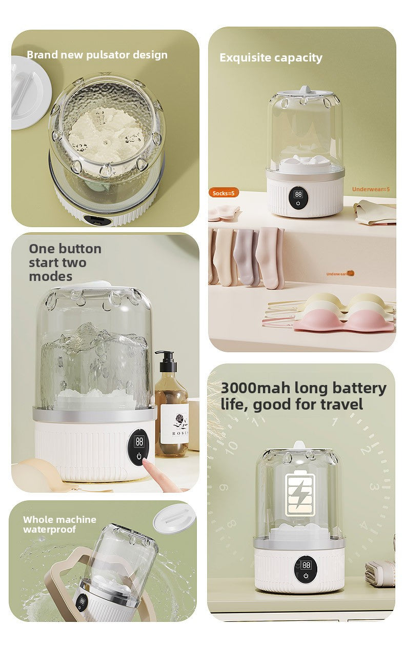 Mini Small Washing Machine Blue Light Sterilization Portable Baby and Mother Underwear Socks Panties Professional Underwear Laundry Cup