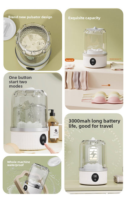 Mini Small Washing Machine Blue Light Sterilization Portable Baby and Mother Underwear Socks Panties Professional Underwear Laundry Cup