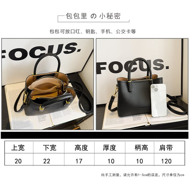Single Shoulder Bag with Stitching, Single Shoulder Crossbody Handbag for Women, Zipper PU