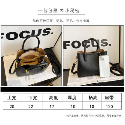 Single Shoulder Bag with Stitching, Single Shoulder Crossbody Handbag for Women, Zipper PU