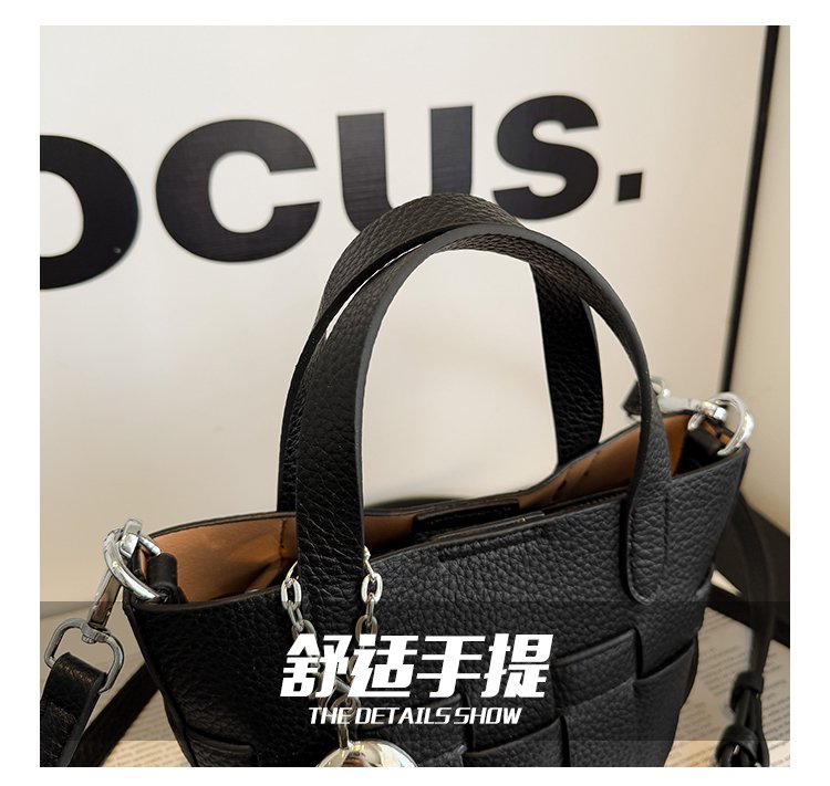 Women's Bag One Size PU Bucket Bag Zipper Shoulder Bag
