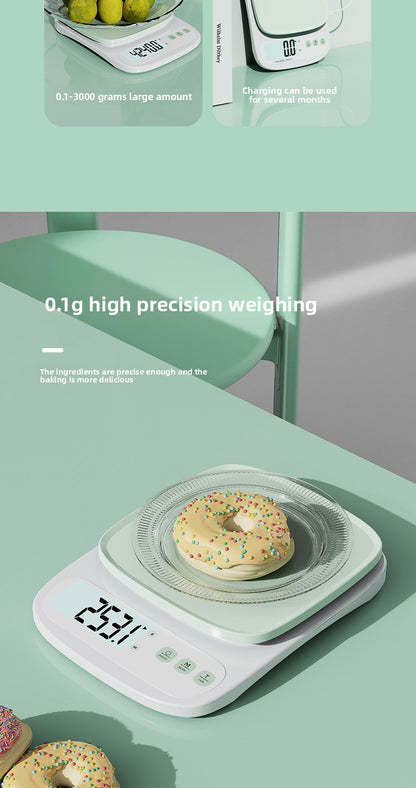 Kitchen Scale High Precision Electronic Scale Kitchen Small Gram Scale Accurate Coffee Scale Gram Weight Measuring Device Household Food Scale