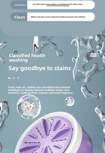 New Portable Turbo Underwear Washing Machine Fully Automatic Mini Sock Washing Artifact Dormitory Special Underwear Washing Machine