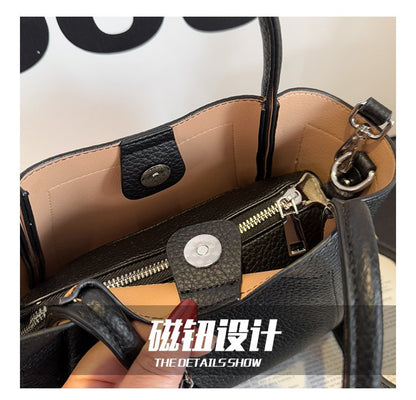 Tote Bag Zipper Shoulder Bag Women's Bag PU