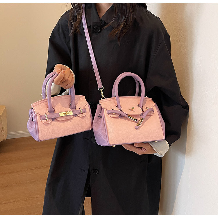 Block Platinum Small Square Handbag for Women