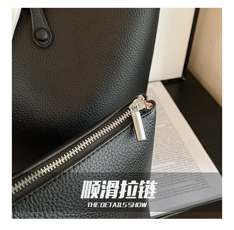 Magnetic Buckle Women's Bag PU Shoulder Bag 2025 Autumn Tote Bag One Size