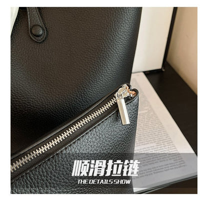 Magnetic Buckle Women's Bag PU Shoulder Bag 2025 Autumn Tote Bag One Size