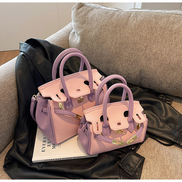 Block Platinum Small Square Handbag for Women