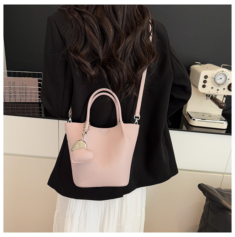 Single Shoulder Handbag Zipper One Size Women's Bag Vegetable Basket Bag PU
